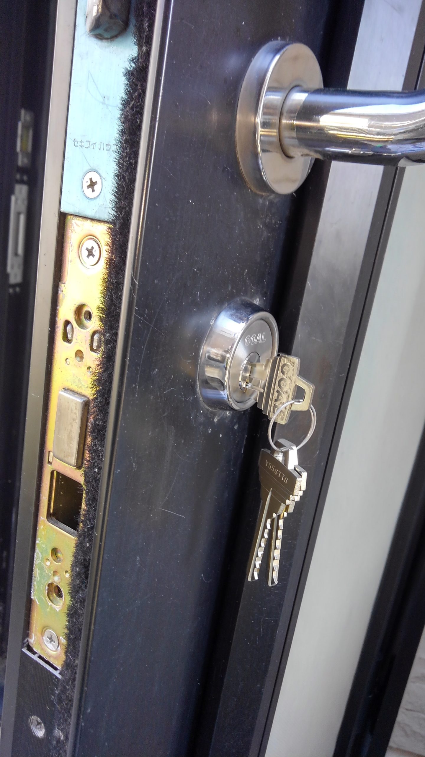 セキスイ勝手口ドア P6.LXシリンダー交換 - かぎや盛岡べん｜ 鍵を
