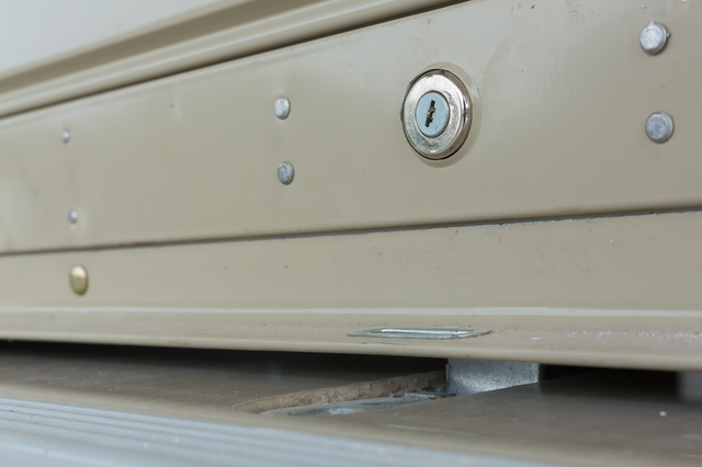 key hole on roller shutter door